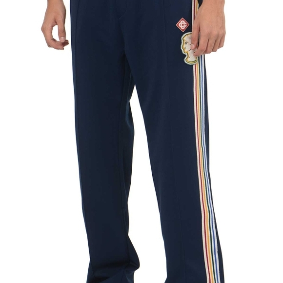 CASABLANCA Varsity Track Trousers Navy Size Large